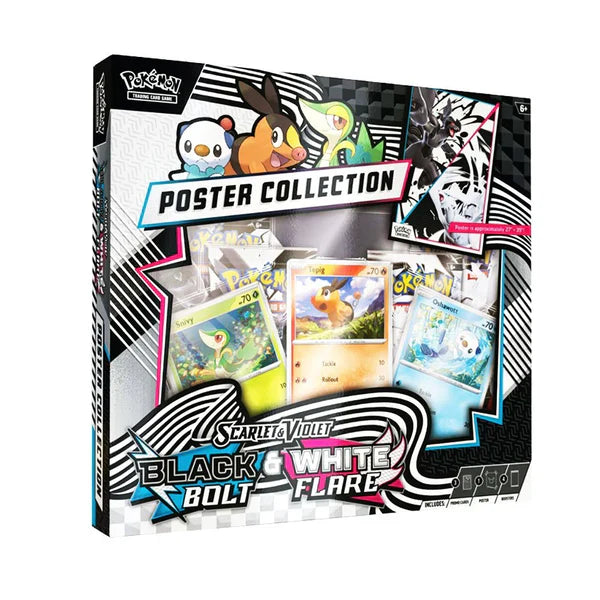 Pokemon Scarlet & Violet Black Bolt & White Flare Unova Poster Collection