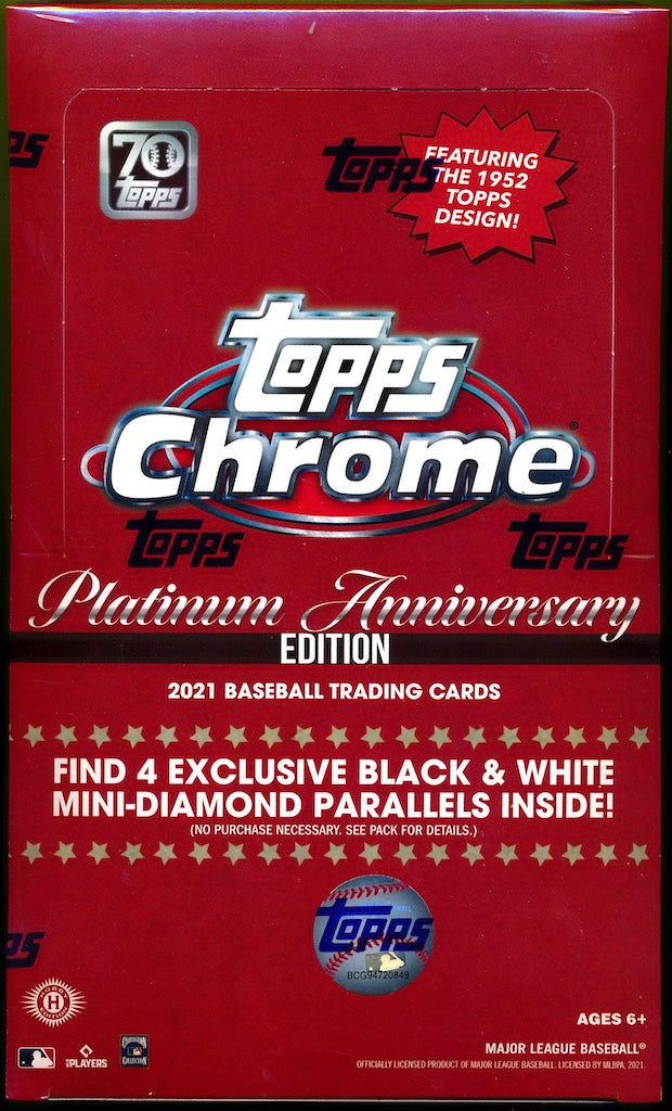 2021 Topps Chrome Platinum Anniversary Baseball Lite Box – Zone