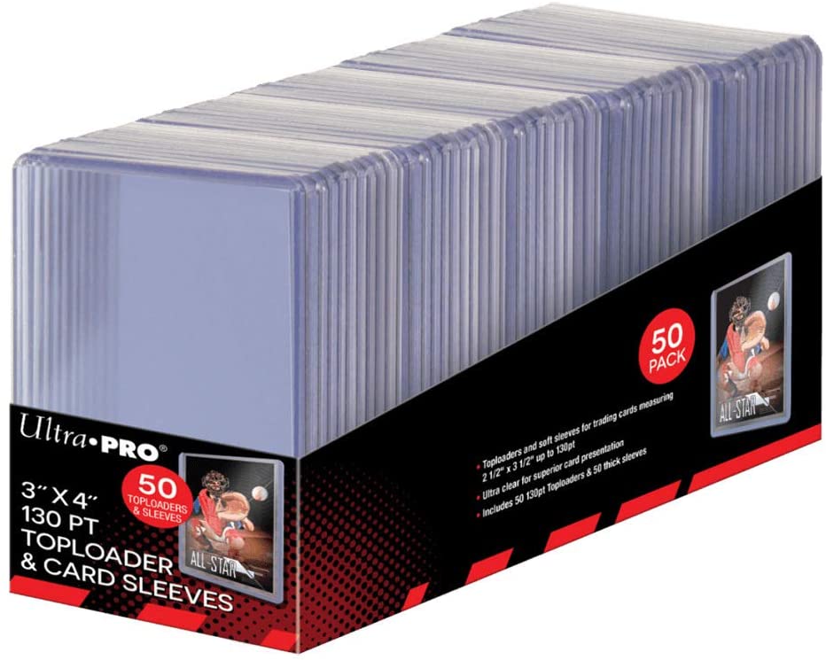 Ultra Pro-50 Toploader + 50 Card Sleeves 130pt