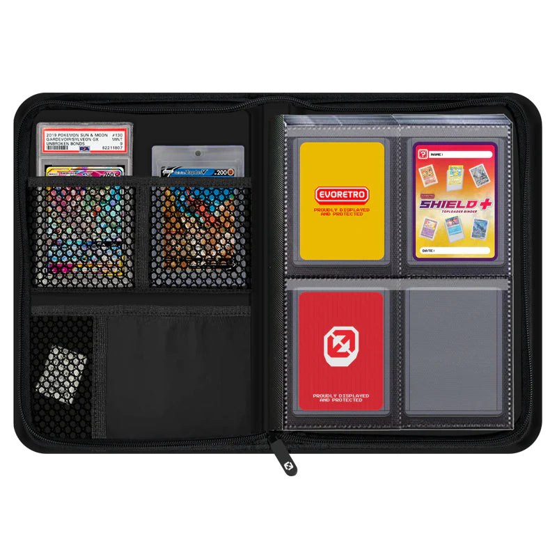 Toploader Binder-4 Pocket 96 cards Black Zone Collection Rive-Sud Toploader Binder-4 Pocket 96 cards Black Zone Collection Rive-Sud