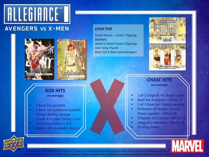 Upper Deck Marvel Allegiance -Avengers vs. X Men Hobby Box 