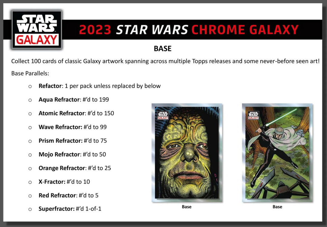 2023 Topps Chrome Star Wars Galaxy Hobby Box