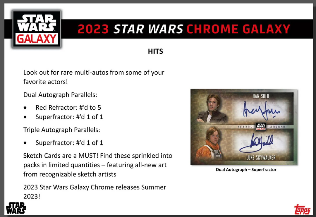 2023 Topps Chrome Star Wars Galaxy Hobby Box