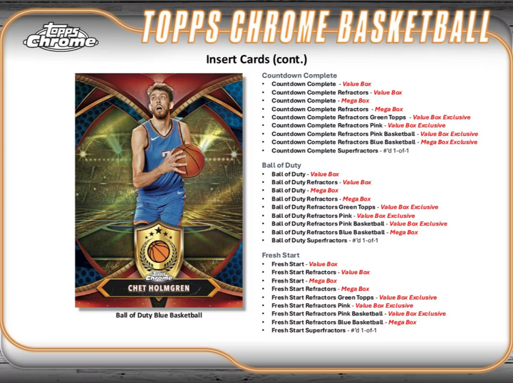 2025 Topps Chrome Basketball Blaster