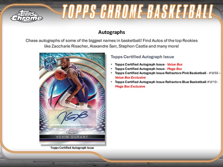 2025 Topps Chrome Basketball Blaster