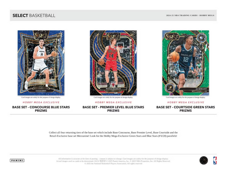 2025 Panini Select Basketball Mega Box
