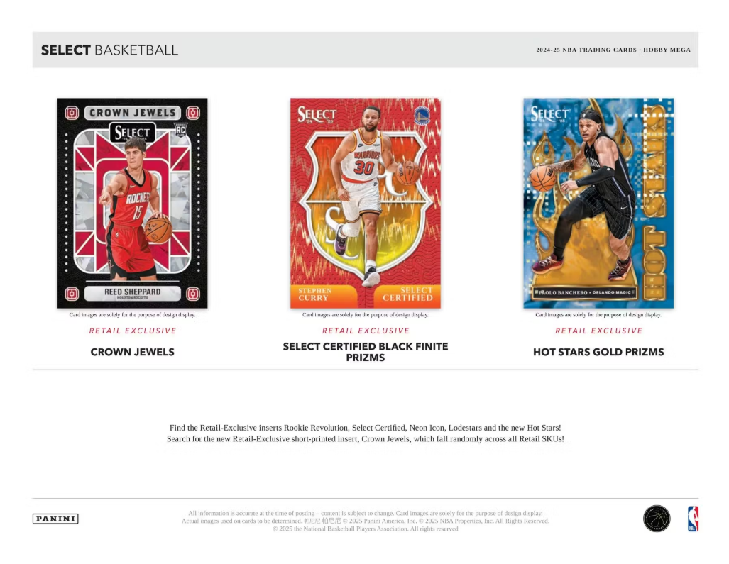 2025 Panini Select Basketball Mega Box