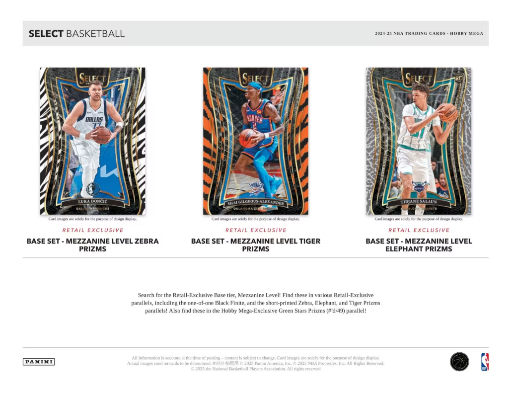 2025 Panini Select Basketball Mega Box