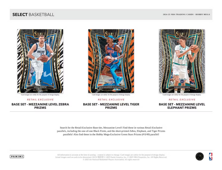 2025 Panini Select Basketball Mega Box
