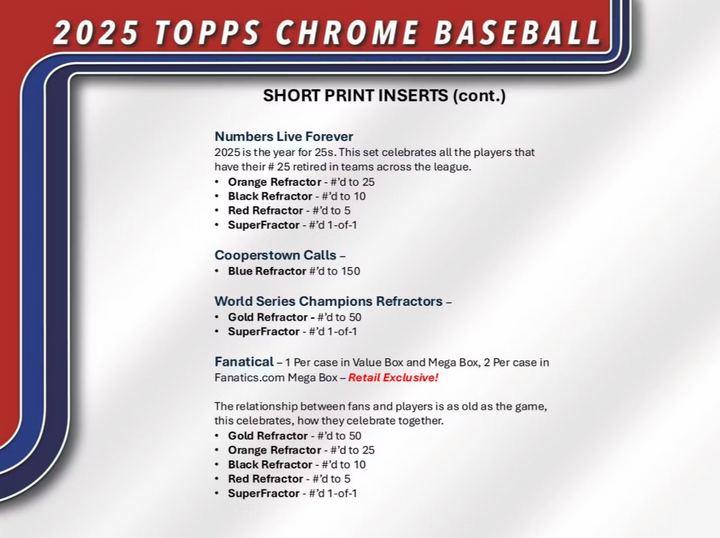 2025 Topps Chrome Baseball Mega Box