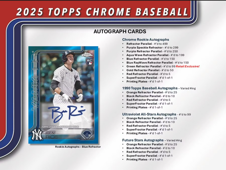 2025 Topps Chrome Baseball Mega Box