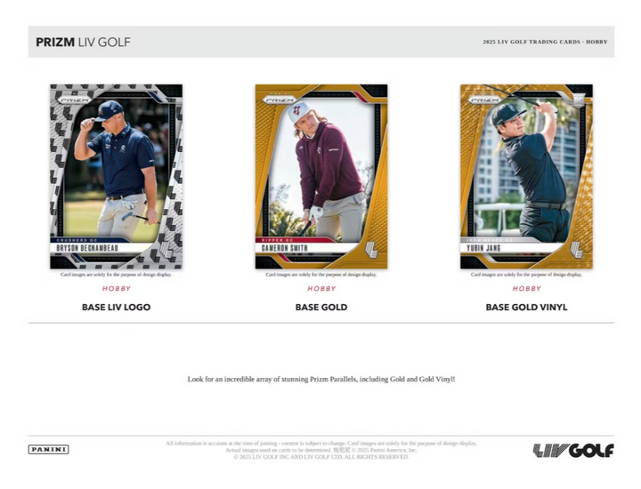 2025 Panini Prizm LIV Golf Hobby Box