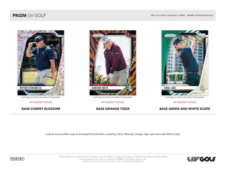 2025 Panini Prizm LIV Golf International Hobby Box