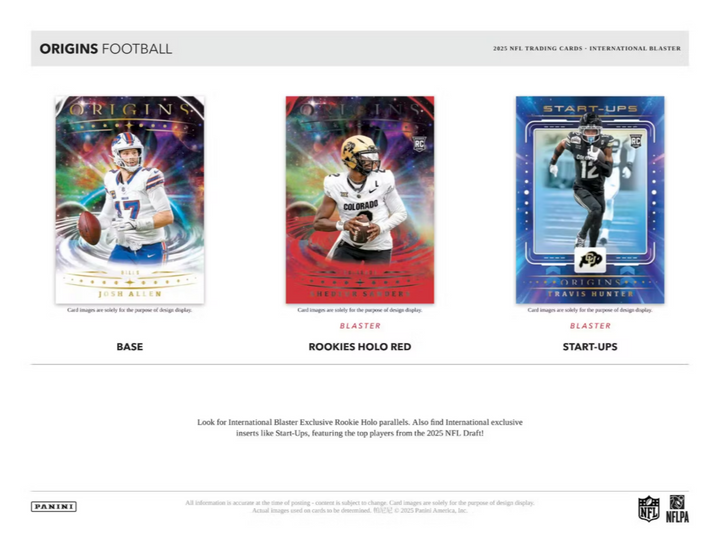 2025 Panini Origins Football International Blaster Box