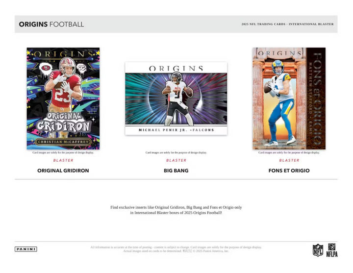 2025 Panini Origins Football International Blaster Box