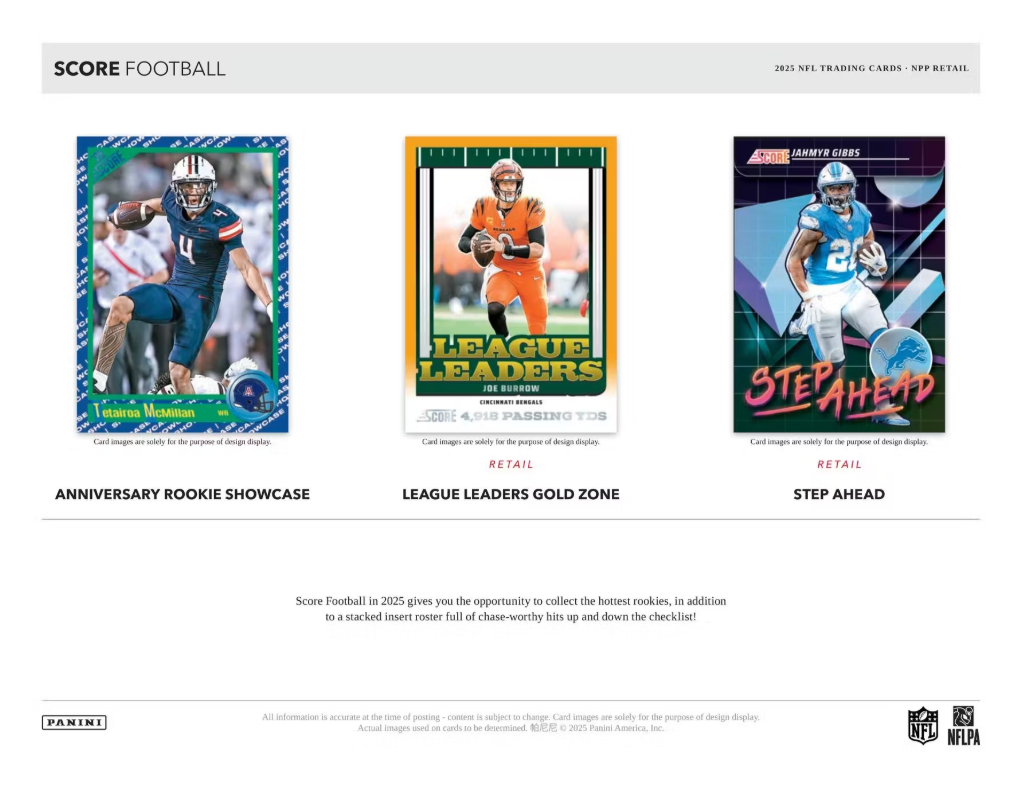 2025 Panini Score Football 6-Pack Blaster Box