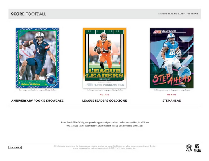 2025 Panini Score Football 6-Pack Blaster Box
