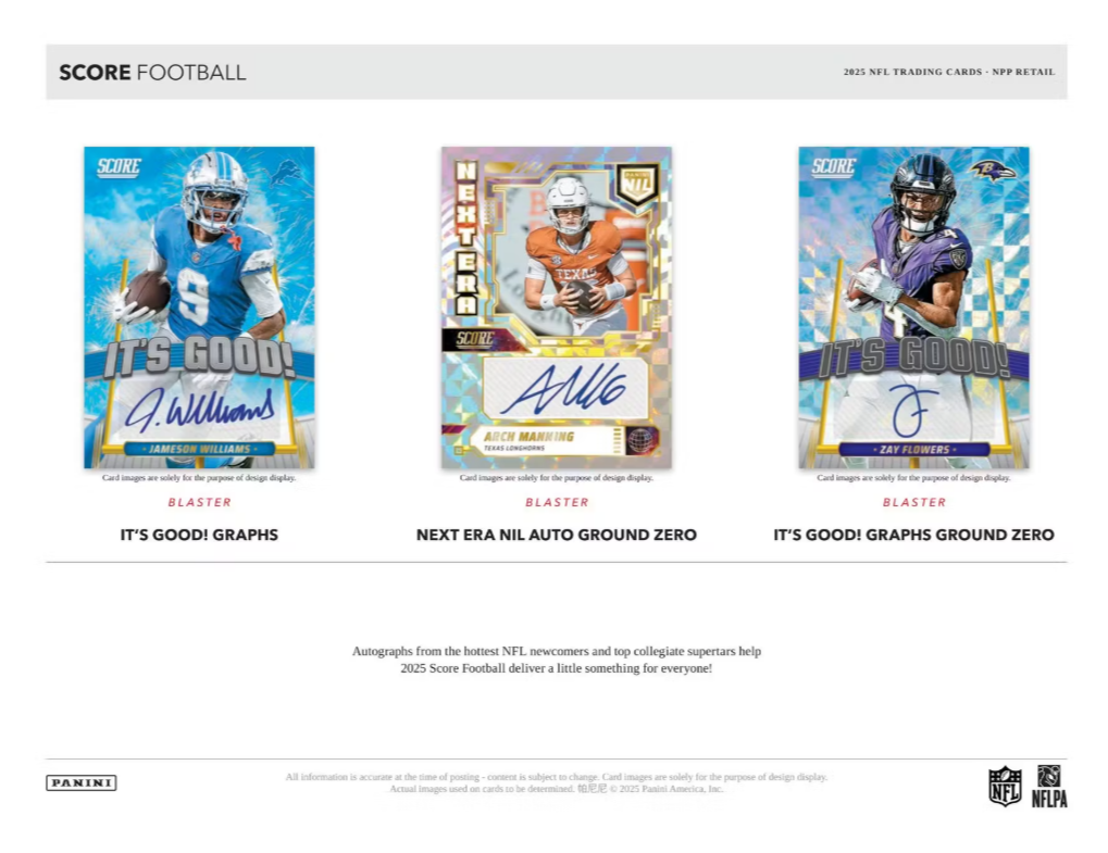 2025 Panini Score Football 6-Pack Blaster Box