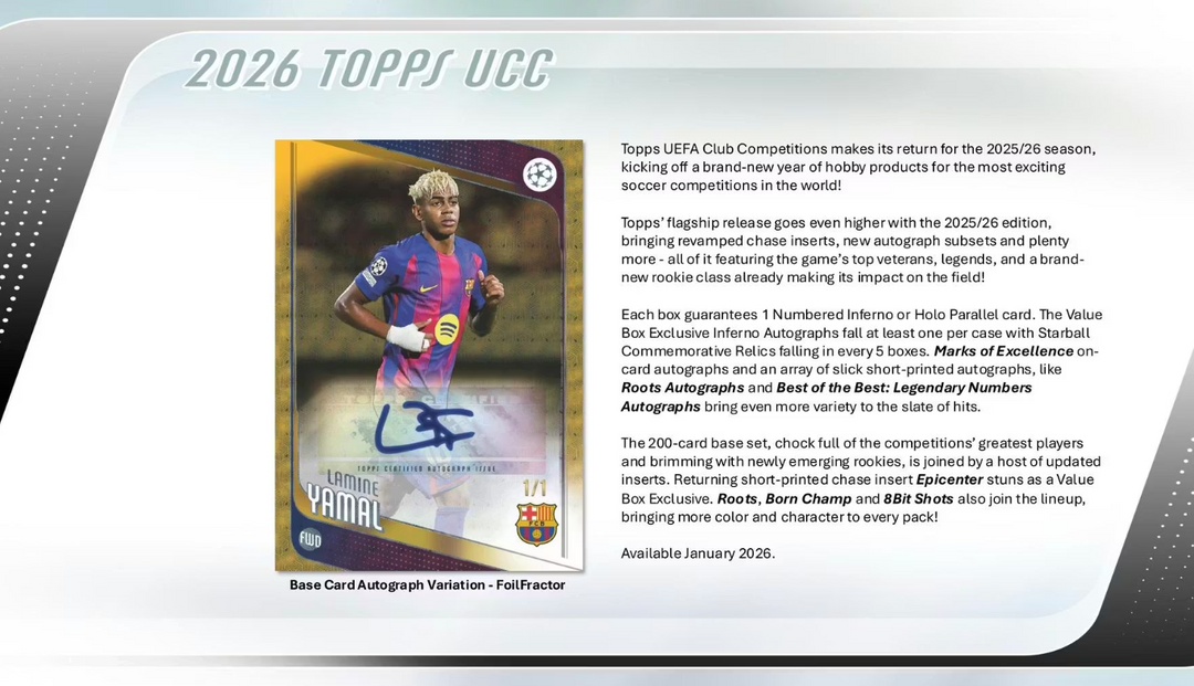 2025-26 Topps UEFA Club Competitions Soccer Blaster Box