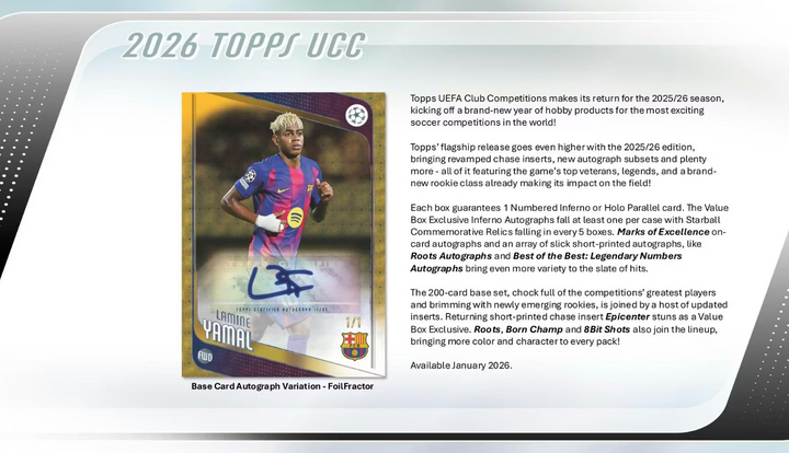 2025-26 Topps UEFA Club Competitions Soccer Blaster Box