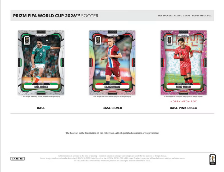2026 Panini Prizm FIFA World Cup Soccer Mega Hobby Box