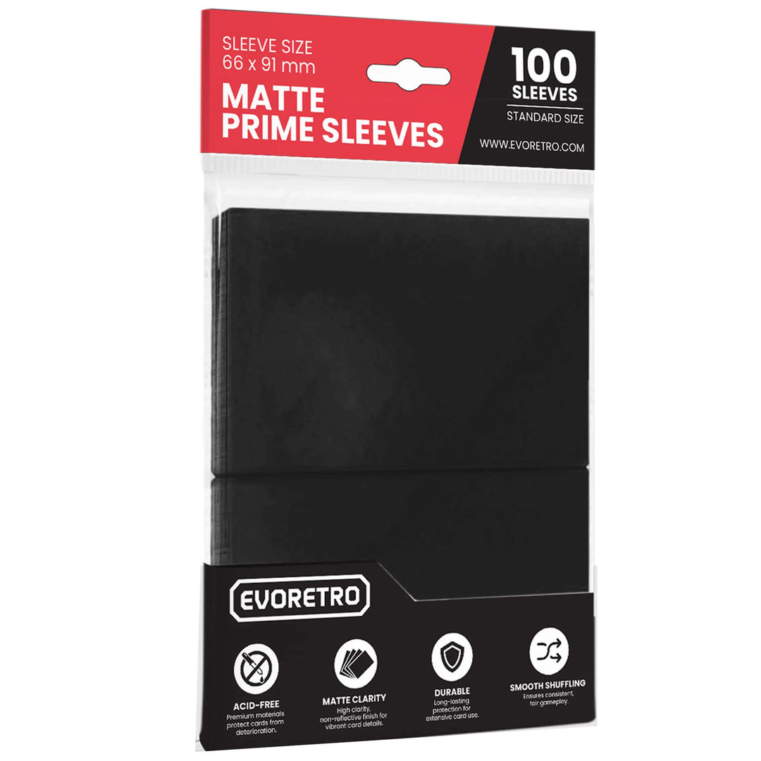 Evoretro Matte Card Sleeves Standard Size Black