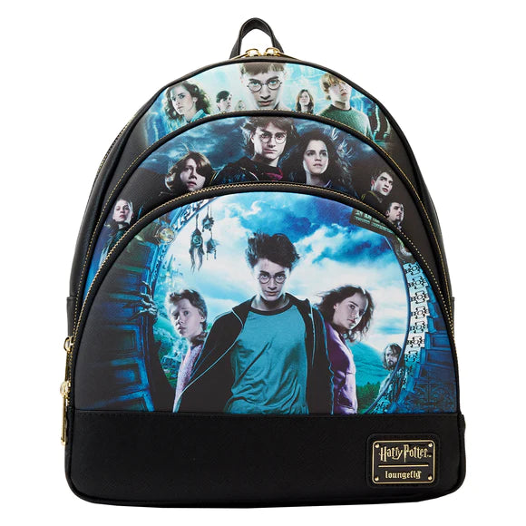 Loungefly-Backpack-Harry Potter Trilogy Series Triple Pocket