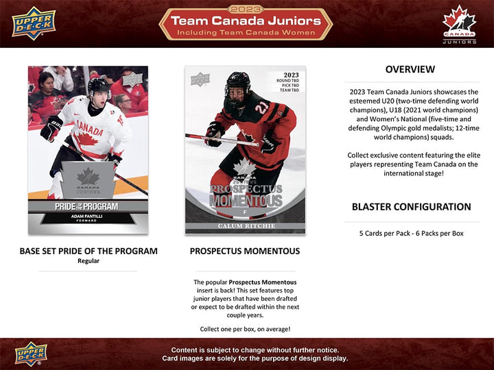 2023 Upper Deck Team Canada Blaster