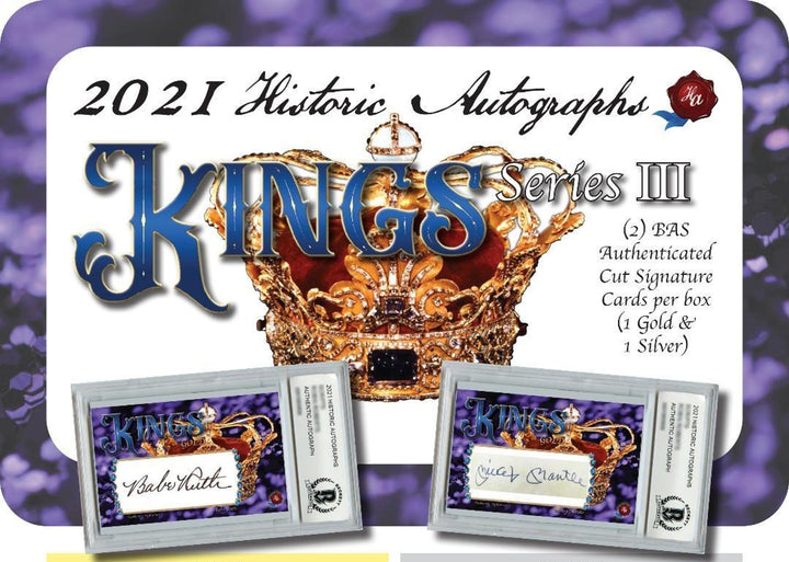 2021 Historic Autograph Kings Series 3 Hobby Box